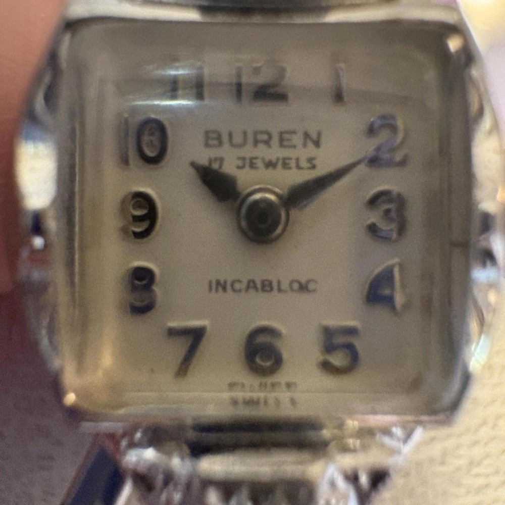 Vintage Buren 10K RGP Ladies Watch Swiss Made 1950s AS IS For Repair